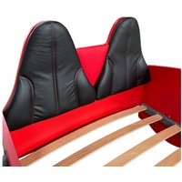 Aileenstore Sportsitze für Autobett Rio Premium Schwarz Rot