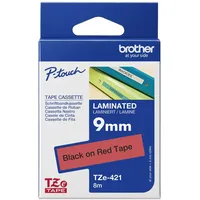 Brother TZe 421 - Laminiertes Band - schwarz auf