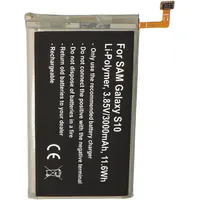 AccuCell Akku passend für Samsung Galaxy S10, Li-Polymer, 3,85V,