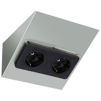 EVN Möbelanbau-Steckdose Doppel 0 m Grau 2 St.