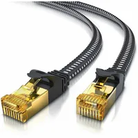 Primewire Flachbandpatchkabel CAT 7 mit Baumwollummantelung - Gigabit Ethernet