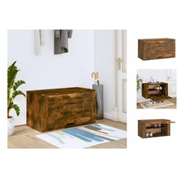 VidaXL Wand-Schuhschrank Räuchereiche 70x35x38 cm Massivholz Kiefer