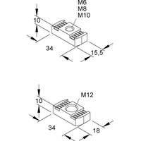 Niedax Gleitmutter GMZ M8 F