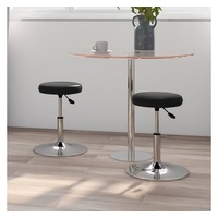 VidaXL Esszimmerstuhl Kunstleder schwarz 2er Set