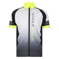 Endurance Radtrikot Verove fluoreszierendes Sonnenblumenorange|SCHWARZ|fluoreszierendes Grün 164 cm 14J