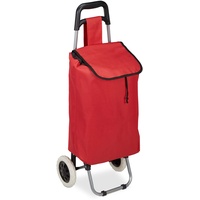 Relaxdays Einkaufstrolley Kunstfaser rot 42,0 x 28,0 x 92,5
