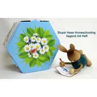 Kuhnert Stupsi Hase Homeschooling mit Heft - 12cm -