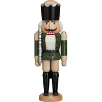 Seiffener Volkskunst Nussknacker 39 cm Holz grün