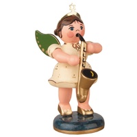 Hubrig Volkskunst Engel mit Saxophon 6,5cm / Weihnachtsengel -