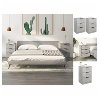 VidaXL Nachttische 2 Stk. Betongrau 40x36x65 cm