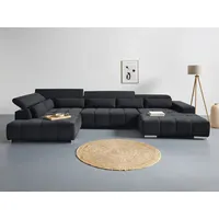 Cotta Wohnlandschaft »Orion U-Form«, mit Kopfteilverstellung & 6 Nierenkissen
