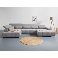 Cotta Wohnlandschaft »Orion U-Form«, mit Kopfteilverstellung & 6 Nierenkissen