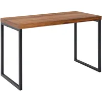 KADIMA DESIGN Industrie Schreibtisch, Sheesham-Massivholz/Metall, Handgefertigt, Materialmix. 117x59x77 cm