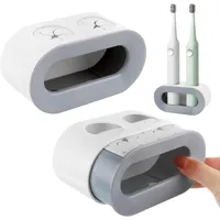Vicloon Universal Zahnbürstenhalter,2PCS Elektrische Zahnbürstenhalter,Zahnbürstenhalter Wandmontage mit Ablaufloch,Zahnbürstenhalter Ohne