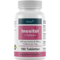 Exvital Inositol mit Folsäure 180 Tabletten 90 g
