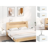 VidaXL Nachttisch Wand-Nachttische 2 Stk. Weiß 35x35x20 cm