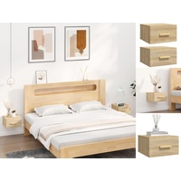 VidaXL Wand-Nachttische 2 Stk. Sonoma-Eiche 35x35x20 cm