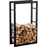 TPFLiving Kaminholzständer Kerry-III 25x80x100 Schwarz