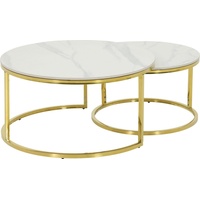 Hela Tische, 2er Set Couchtisch Wohnzimmertisch Joel, Rund, Sofatisch,