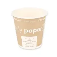 Nature Star Einweg-Kaffeebecher Only Paper braun, weiß 100 ml,