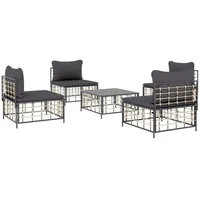 VidaXL Garten-Lounge-Set 5-tlg. anthrazit