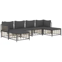 VidaXL Garten-Lounge-Set 6-tlg. anthrazit