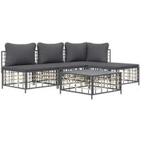 VidaXL Garten-Lounge-Set 5-tlg. anthrazit