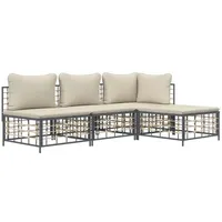 VidaXL Garten-Lounge-Set 4-tlg. anthrazit