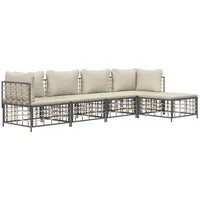 VidaXL Garten-Lounge-Set 5-tlg. anthrazit