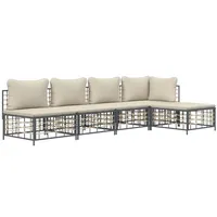 VidaXL Garten-Lounge-Set 5-tlg. anthrazit
