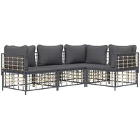 VidaXL Garten-Lounge-Set 4-tlg. anthrazit