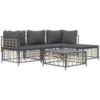 VidaXL Garten-Lounge-Set 4-tlg. anthrazit