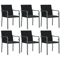 VidaXL Gartenstuhl 56 x 59 x 84 cm schwarz