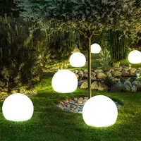 ETC Shop Solarleuchte Kunststoff 6er Set spritzwassergeschützt silber