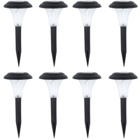 ETC Shop 8er Set led Solar Steck Lampen Außen