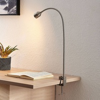 LINDBY Hanilo, LED Klemmleuchte nickel, Metall