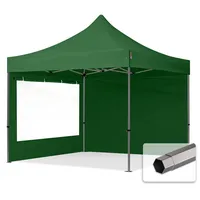 TOOLPORT 3x3m Stahl Faltpavillon, ohne Seitenteile, schwarz - (600106)