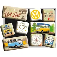 Nostalgic-Art Magnetset, VW Bulli-Let ́s Get Lost,