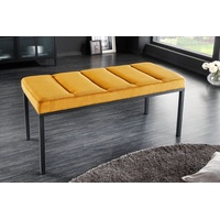 Riess-Ambiente Sitzbank PETIT BEAUTÉ 80cm senfgelb Cord schwarzes Gestell