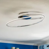 LINDBY Dorle LED-Deckenleuchte, chrom, Ø 60 cm