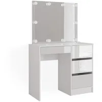 Vicco Schminktisch Sherry Weiß 90 x 140 mit LEDs