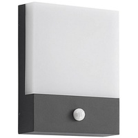 LINDBY LED-Wandleuchte Vanira, anthrazit, Alu, Sensor, IP54