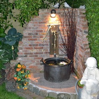 K.S. Verlichting Bronzefarbene Außenwandlampe Tramonto