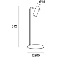 LEDS-C4 Nude Curved Tischleuchte E27 schwarz