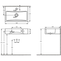 Primaster Keramikwaschbecken 44,8 cm Solea weiß