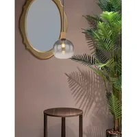 GLOBO Moitas 1-flg. 25 cm rund schwarz Glas, Metall