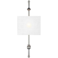 Elstead Lighting Wandleuchte Elstead Teva, Nickel, Metall, Glas, 29.2x76.5x12.1