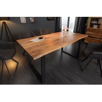 Riess-Ambiente Esstisch MAMMUT - Massivholz180cm Wild-Akazie Baumkante Industrial Design