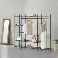 [en.casa] Irura Garderobenständer 150x150x40cm Schwarz