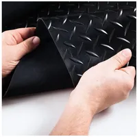 ANRO Gummimatte Schutzmatte Meterware Bodenmatte Tränenblech Gummiläufer 100cm Breit